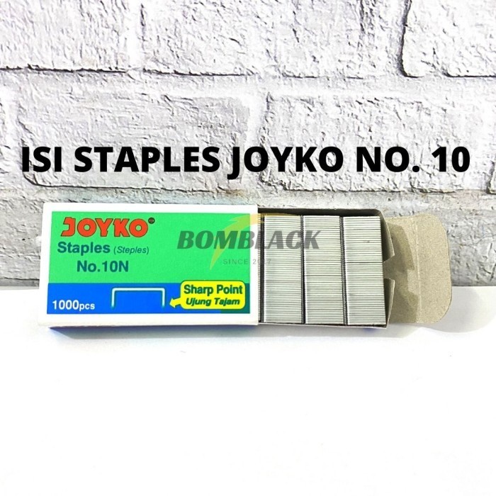 

Isi Staples No. 10 JOYKO 1000 Pcs Stapler Hekter Jekrekan HD-10 Kecil MURAH