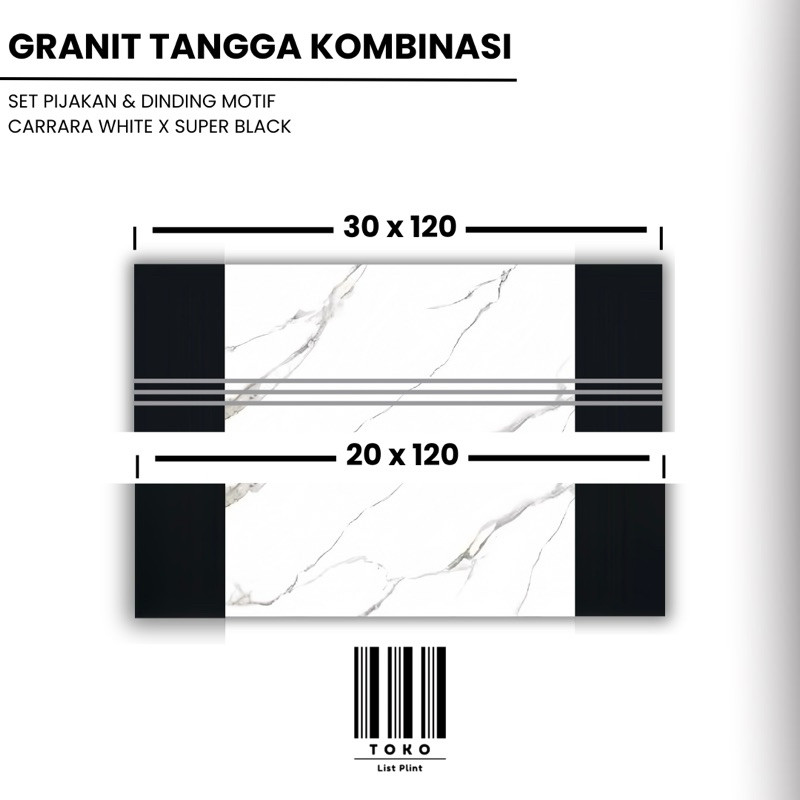 Granit Tangga Motif Kombinasi
