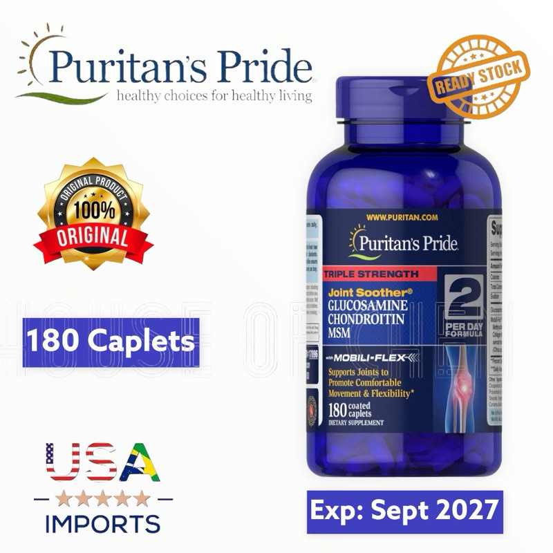 PURITAN PRIDE Triple Strength Glucosamine Chondroitin MSM 180 Kaplet