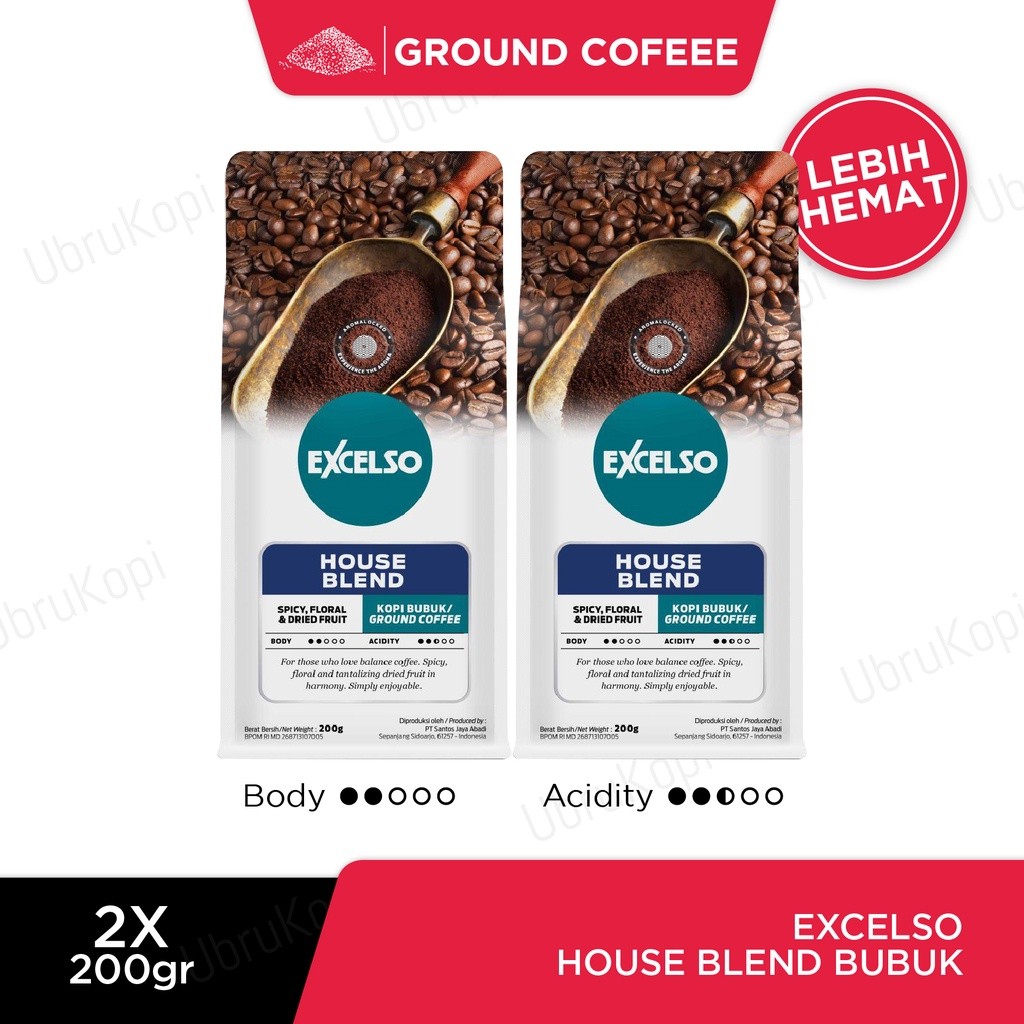 

EXCELSO HOUSE BLEND BUBUK 200G TWIN PACK