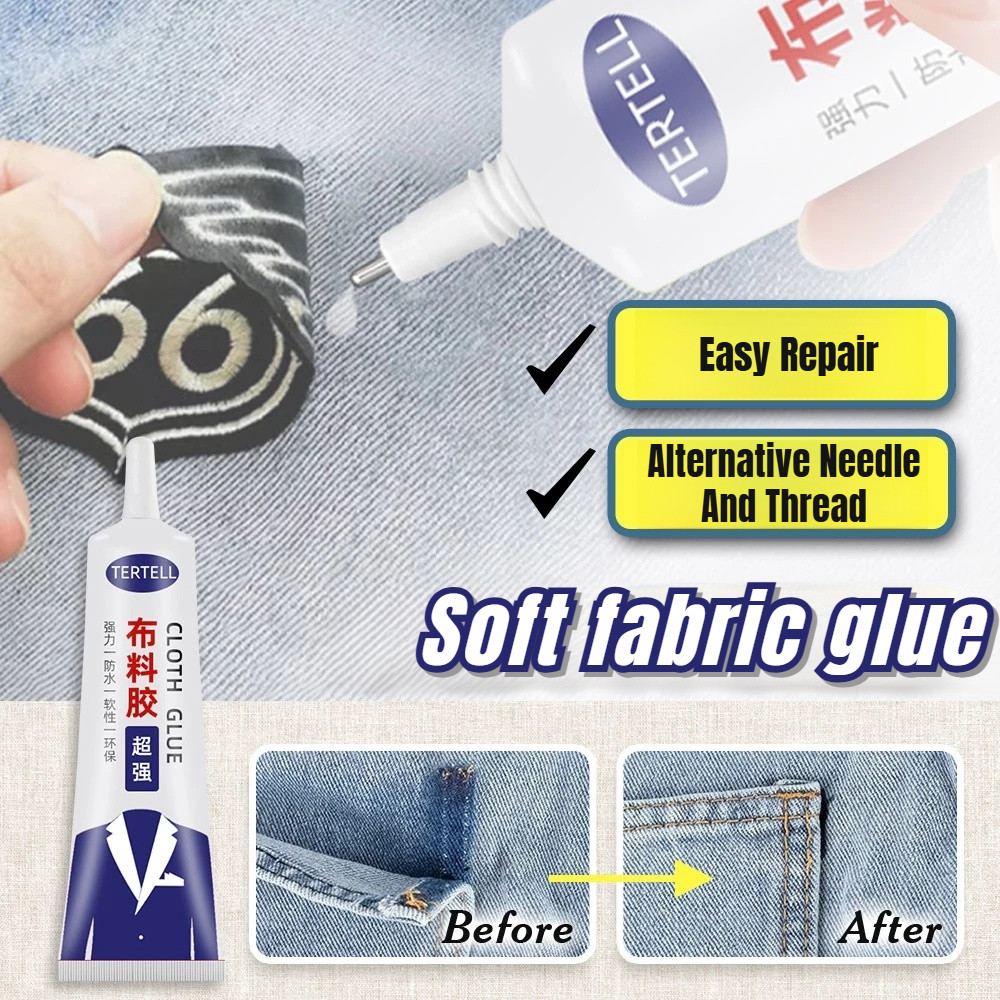 

⚡Alat perbaikan tanpa jahitan, lem kain super lengket/perbaikan lubang pakaian lem perbaikan rumah tangga universal instan/lem kain ramah lingkungan tanpa jarum dan mudah dioperasikan/Special soft adhesive clothing fabric patch