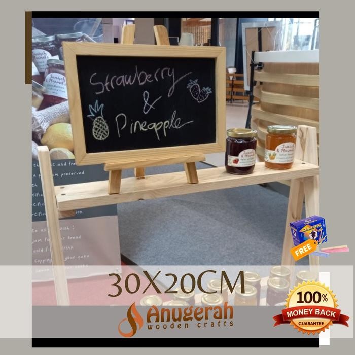 

Promo Papan tulis kapur 30x20cm dengan kaki standing Mini Chalkboard papan tulis kecil hitam Plastik terlaris