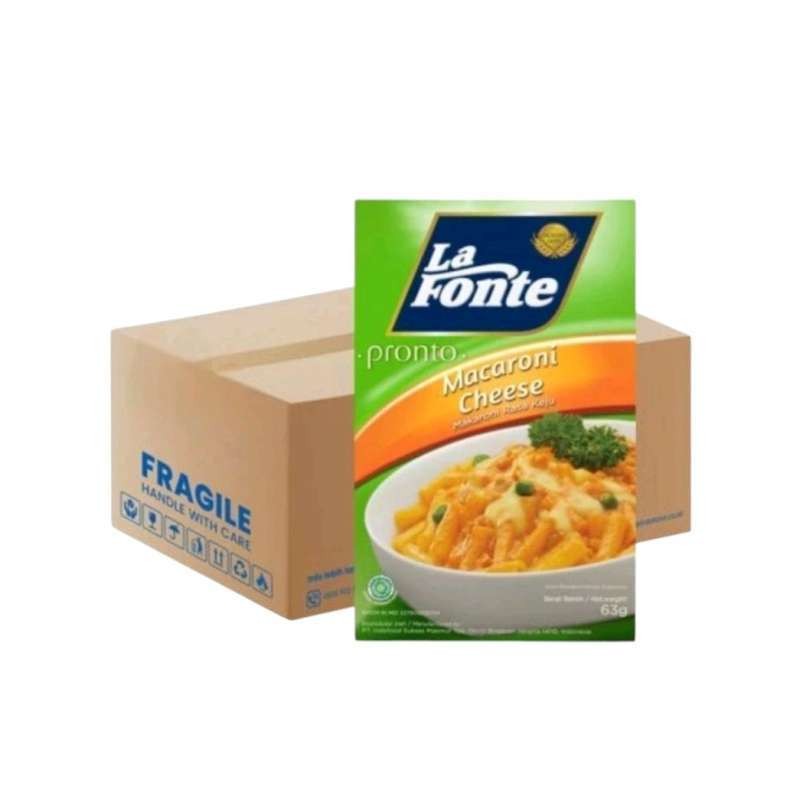 

La Fonte Pronto Makaroni Keju Macaroni with Cheese Flavour 1 Karton - 40 pcs