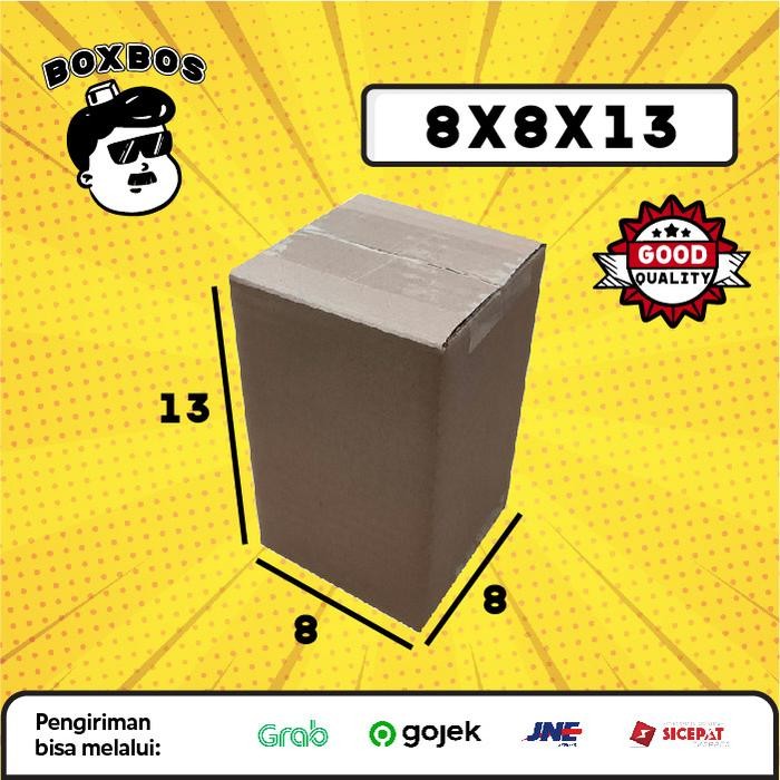 

KARDUS BOX uk 8x8x13 CM Kotak Packaging Corrugated SHEET POLOS