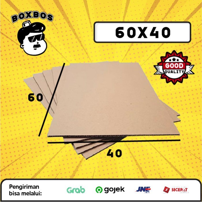 

60x40 CM LEMBARAN KARDUS Corrugated Packaging Box packing