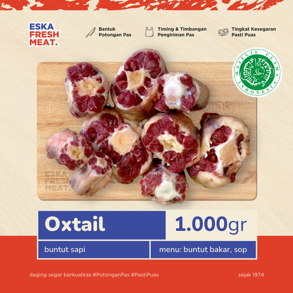 

Daging Sapi Lokal Segar BUNTUT OXTAIL - 1000gr