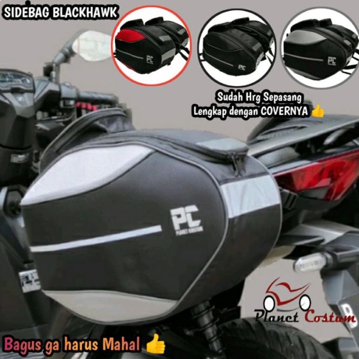 Tas Motor Samping Sidebag Blackhawk Original Lengkap Cover Anti Air