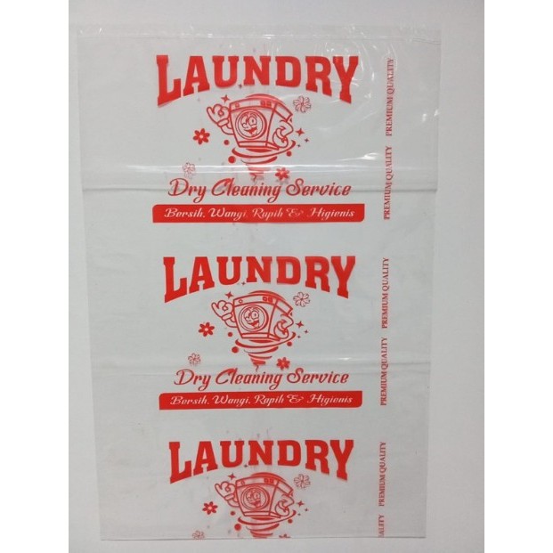 Plastik Packing Laundry PP Sablon  1Kilogram All Ukuran - Biru 1Kg, 45x65