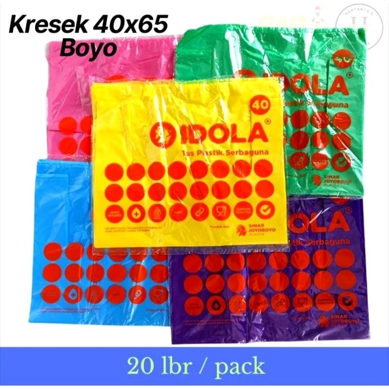 IDOLA Plastik Kresek Besar Jumbo Warna Stabilo Merk IDOLA  !!!