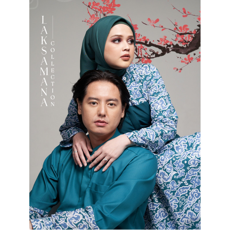 Spesial Sale  BATIK TRUSMI x FATIH Set Couple Dress Wanita Gamis Batik Riris dan Koko Batik Pria Cak