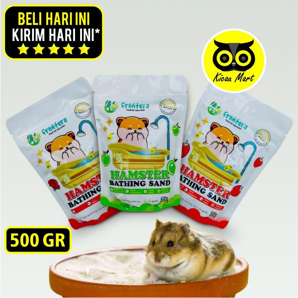 KICAU MART Pasir Hamster Wangi Frontera 500 Gram Pasir Mandi Hamster Kucing Kitten Anjing Marmut Sug