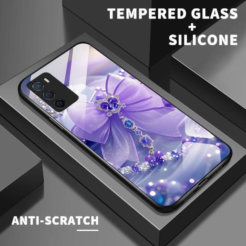 Casing Untuk OPPO A16 A16s A16K A16e A11A11x A11K A12 A12s A12e A15 A15s A17 A18 Kaca Silikon Belaka