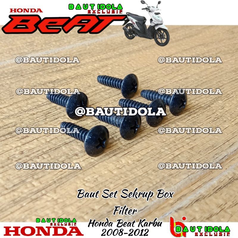 Baut Set Sekrup Box Filter Udara Honda Beat Karbu 2008-2012