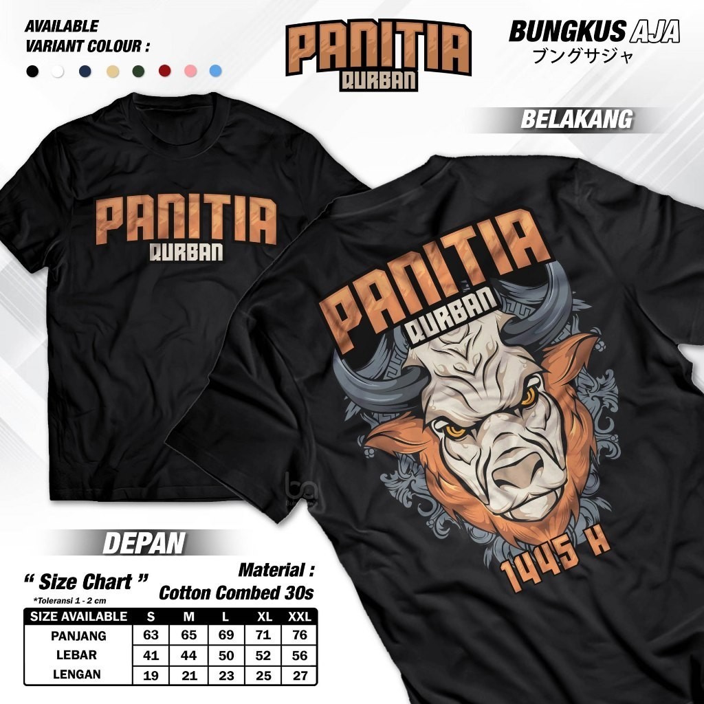 Kaos Panitia Qurban 2024 1445 H - Baju Panitia Kurban Pembunuh Bayaran Tukang Jagal Sapi Kambing Idu