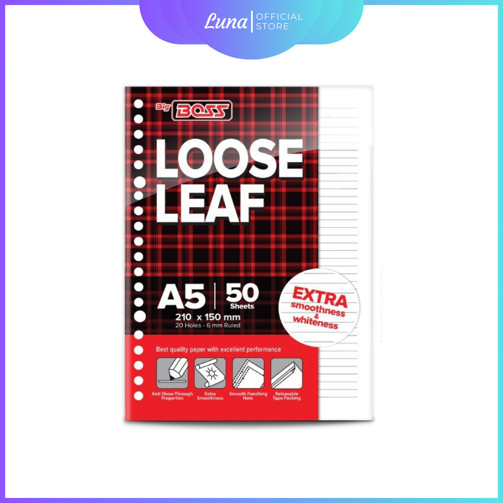 

Bigboss Loose Leaf A5 B5 Isi Kertas Binder 50 100 Lembar