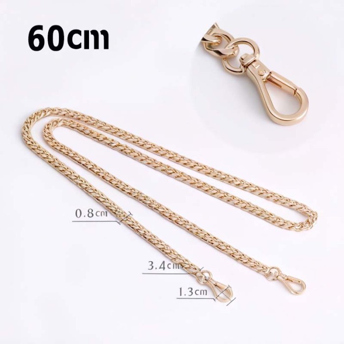 60cm-110cm Rantai Tali Tas Tali Rantai Tas Besi Tali Rantai Untuk Tas Tali Tas Selempang Wanita Rant