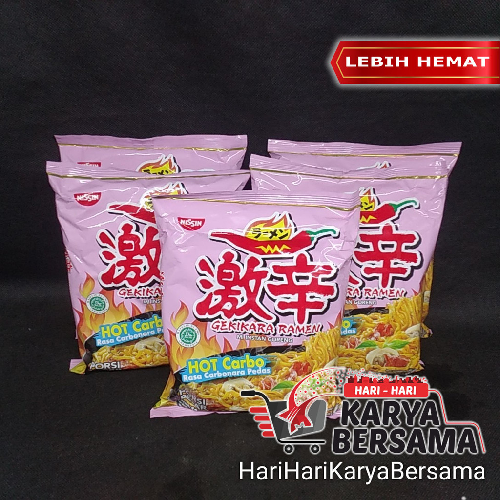 

NISSIN MIE INSTAN GEKIKARA RAMEN HOT CARBONARA PACK ISI 5'S X 120GR
