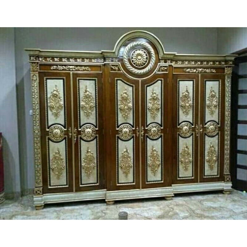 Lemari Pakaian Gong Pintu 6 Kayu Jati Furniture Jepara