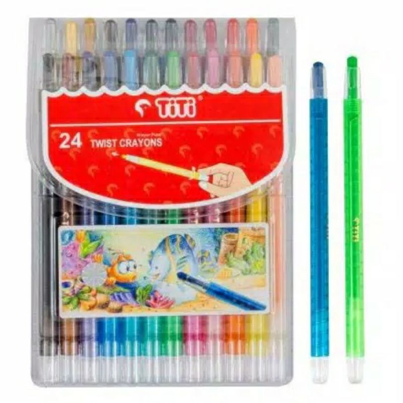 

TITI 24 twist crayons TI-CP-24T krayon putar 24 warna