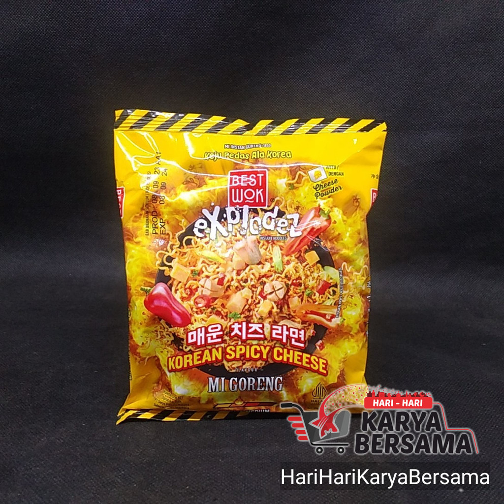 

MIE INSTAN BEST WOK EXPLODEZ MIE GORENG KOREAN SPICY CHEESE 73GR