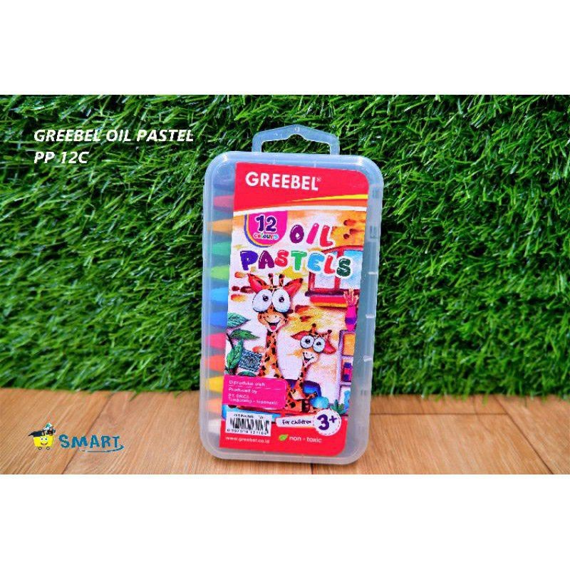 

GREEBEL oil pastels-12C 12 colours crayon 12 warna