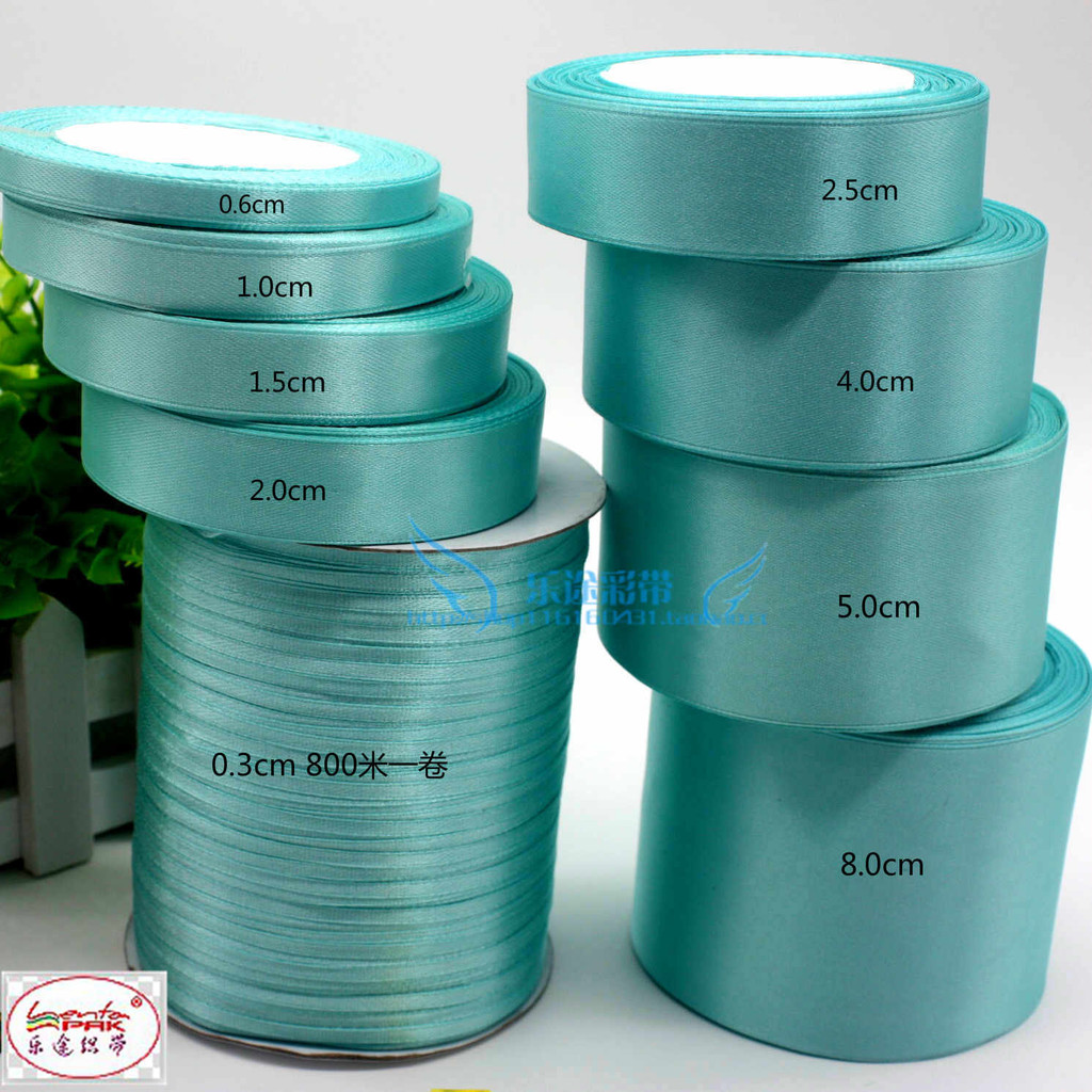 

(25 yards/roll) blue Silk Satin Ribbon Wedding Party Decoration Gift Wrapping Christmas Sewing Fabric Hand DIY 22meter