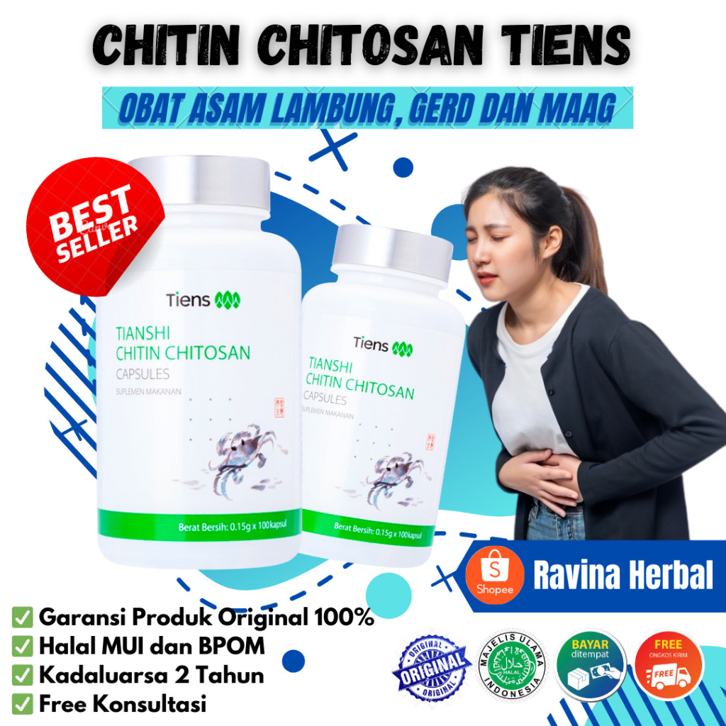 Obat Asam Lambung Kronis Maag Asam Lambung Tiens Chitin Chitosan Asam Lambung Obat Herbal Maag