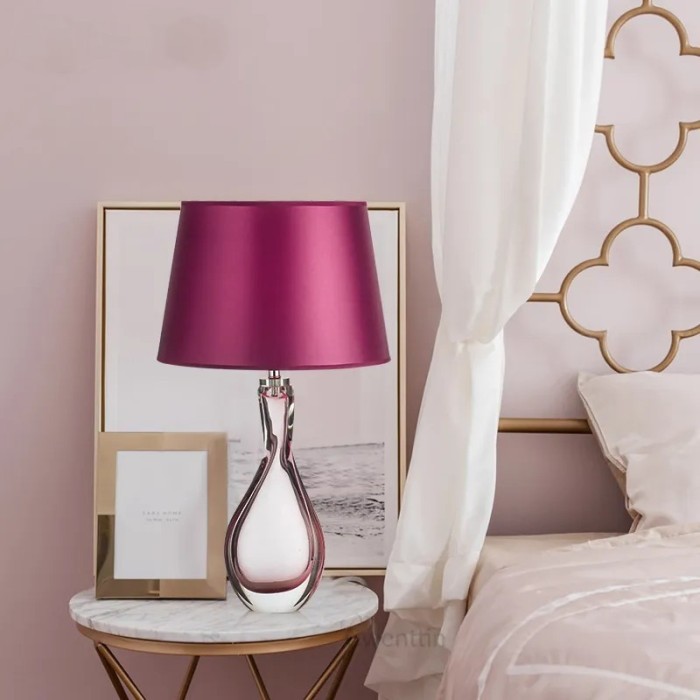 Lampu Meja Fuschia Lampu Kamar Tidur Mewah Sosialita Luxury Home Decor