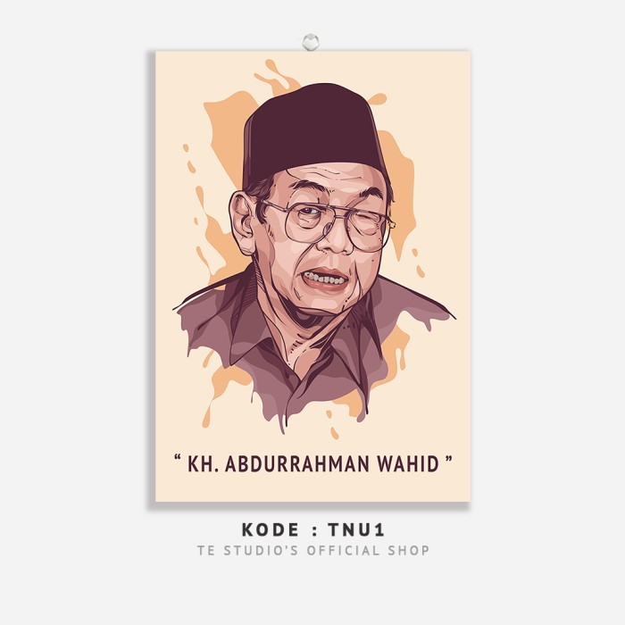 Hiasan Dinding Poster Tokoh NU Nahdlatul Ulama Gusdur Mbah Moen