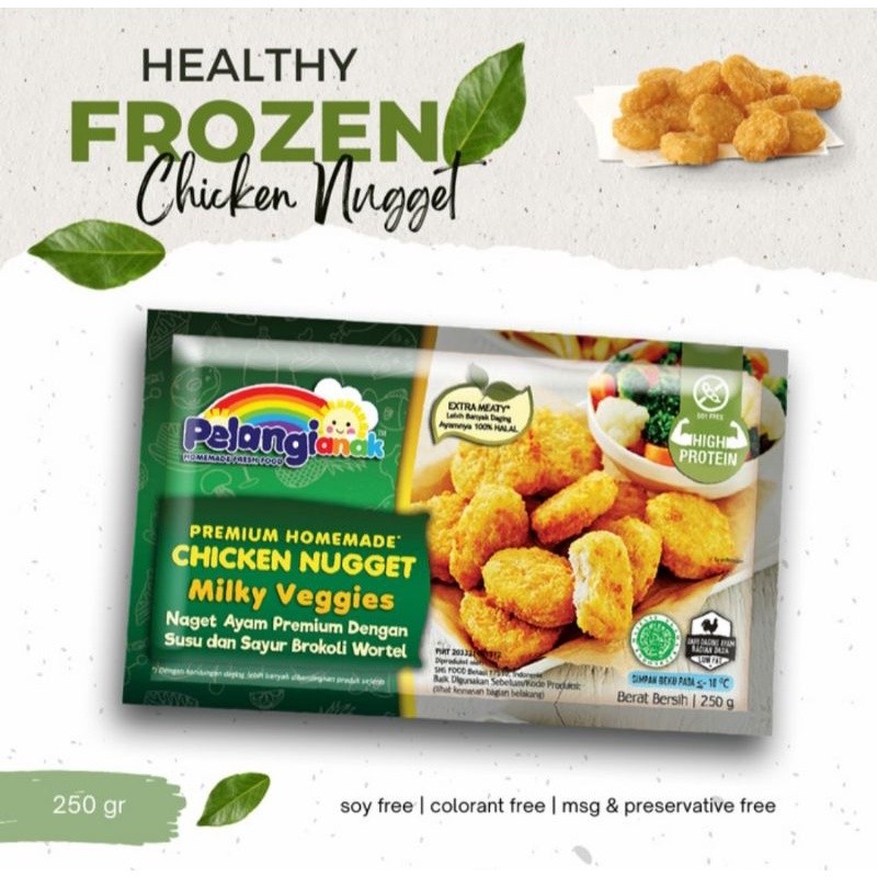 

NUGGET AYAM MILKY VEGGIES 250GR - CHICKEN NUGGET WITH WORTEL DAN BROKOLI