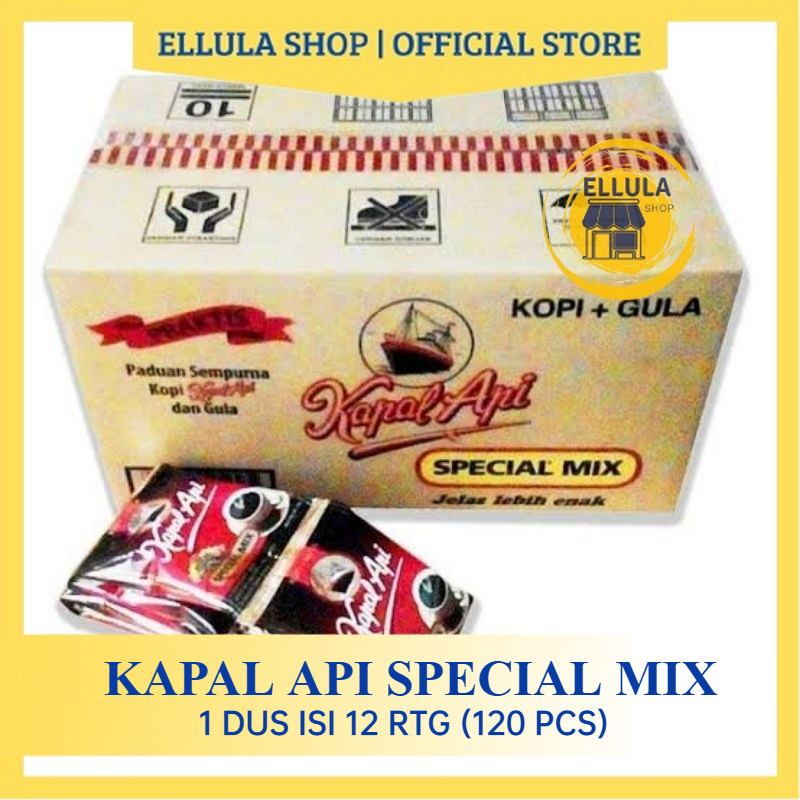 

ELLULA Shop - Kapal Api special Mix 1dus isi [12bag(renceng) x 10bks x 23gr] [Dus]