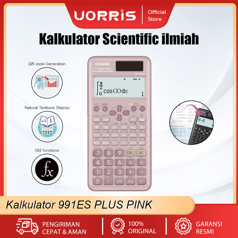 

UORRIS Kalkulator Scientific Casio ilmiah FX-991ES-Plus Calculator Scientific Casio Kalkulator Casio Scientific 417 Fungsi/Dua Sumber Tenaga Baterai Dan Tenaga Matahari/40 Konstanta Rumus