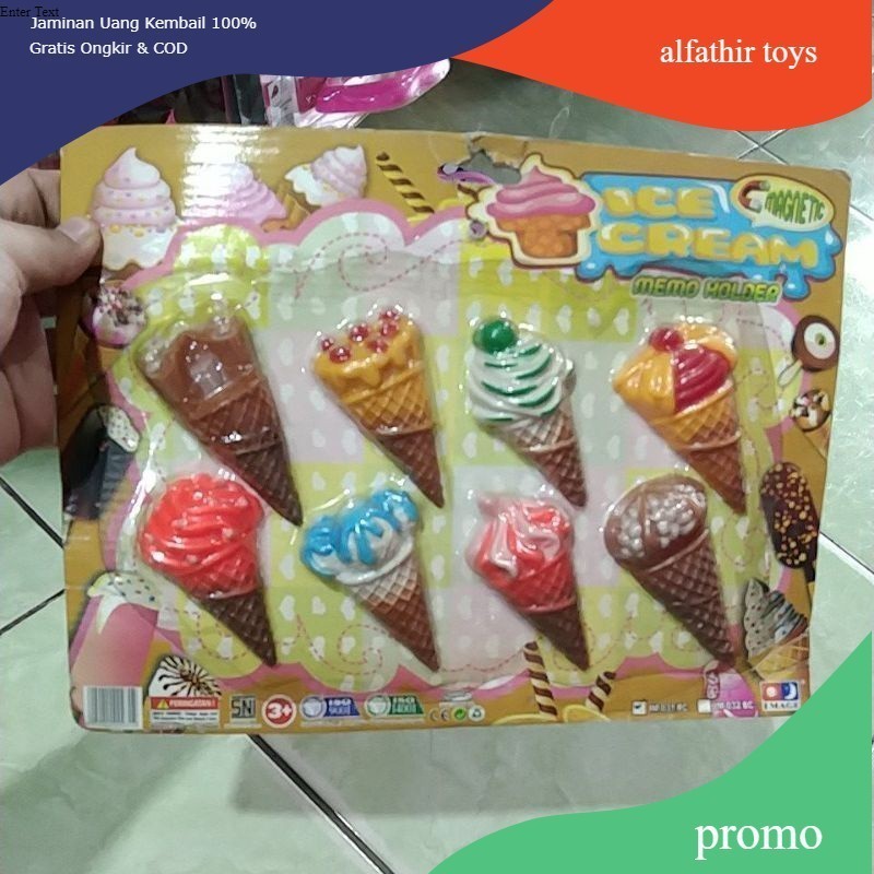 mainan anak magnet kulkas es krim