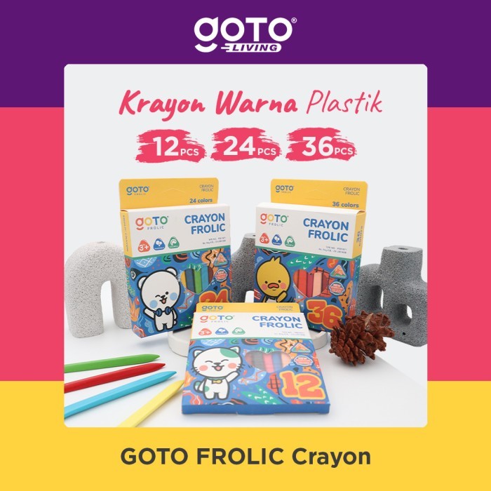 

Goto Frolic Crayon Krayon Pensil Warna Set Lengkap Kerayon Anak - 24 PCS