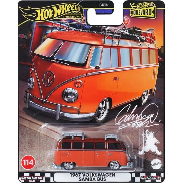 Hot Wheels Boulevard 67 VW Samba Bus Orange FREE PROTECTOR