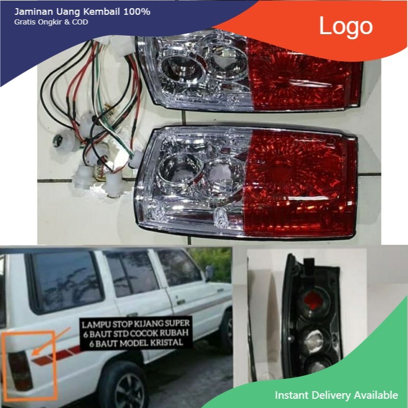 Lampu stop stoplamp model kristal Kijang super 1986-1991 Tasya_Variasi_Mobil