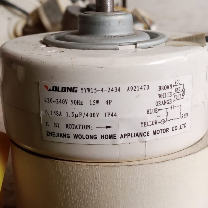 D90 Motor Fan Indoor AC Panasonic OLONG YYW15-4-2434 A921470 220-240V 50Hz 15W 4P 0.158A 1.5uF/400V 