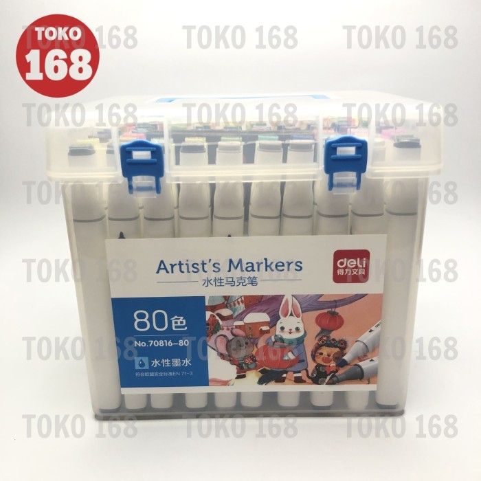 

[New Arrival] Deli Sketch/Water-based Marker/Spidol Sketsa 70816 80 Warna (SET)