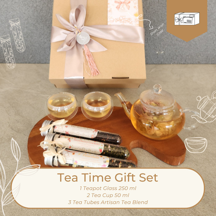 

[Best Seller] Tea Time Gift Set - Healthy Souvenir Hampers Kado Teh Pot - Tealosofi - Tea Tubes