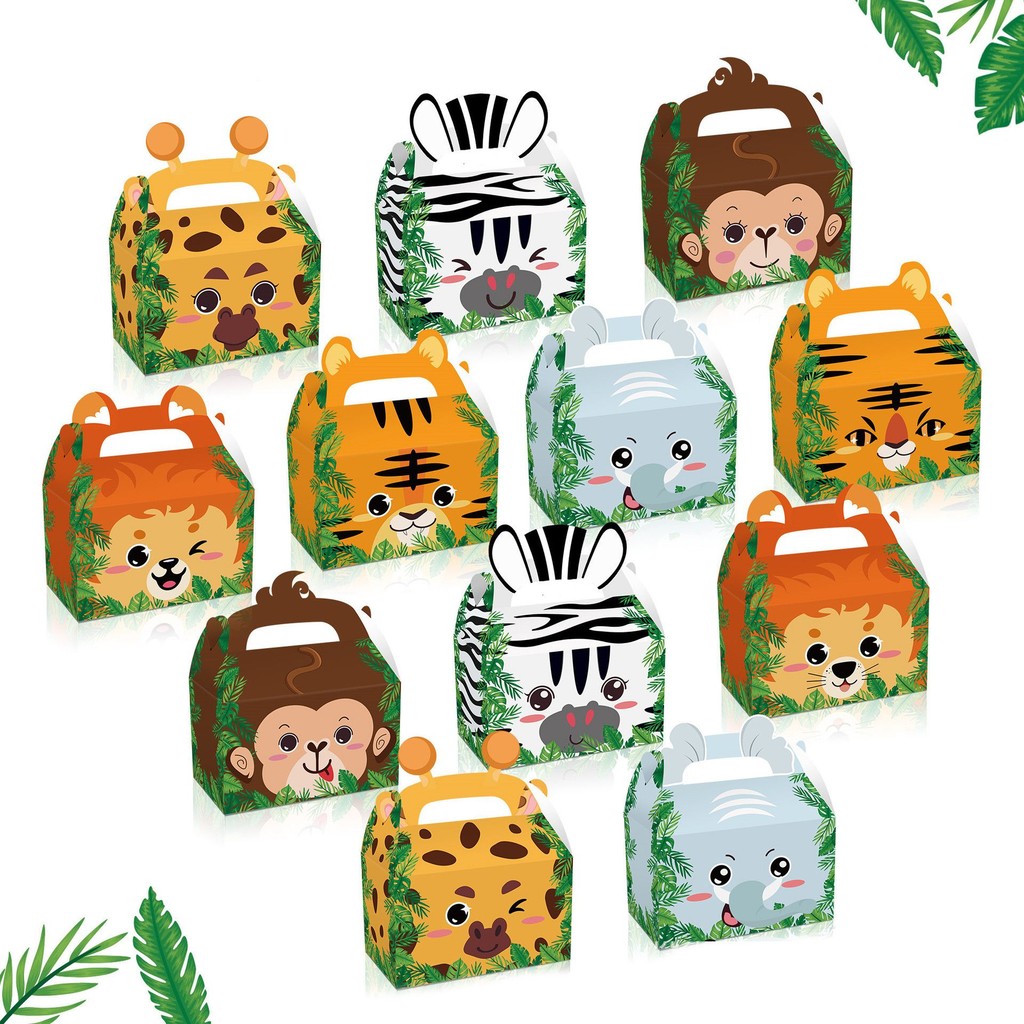 

Tas Pesta Ulang Tahun Anak Goodie Bag Jinjing Binatang Woodland Kartun Character Cartoon Paper Bag Kado