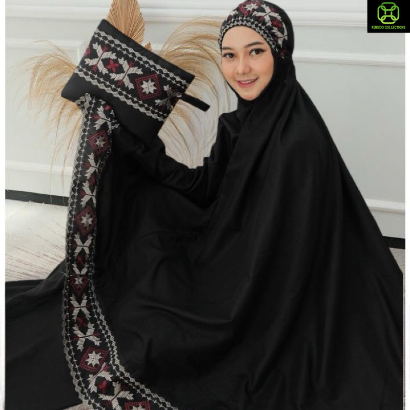 RAISYAKU Mukena Khadijah Songket Dewasa Jumbo Premium Mukenah Khadijah