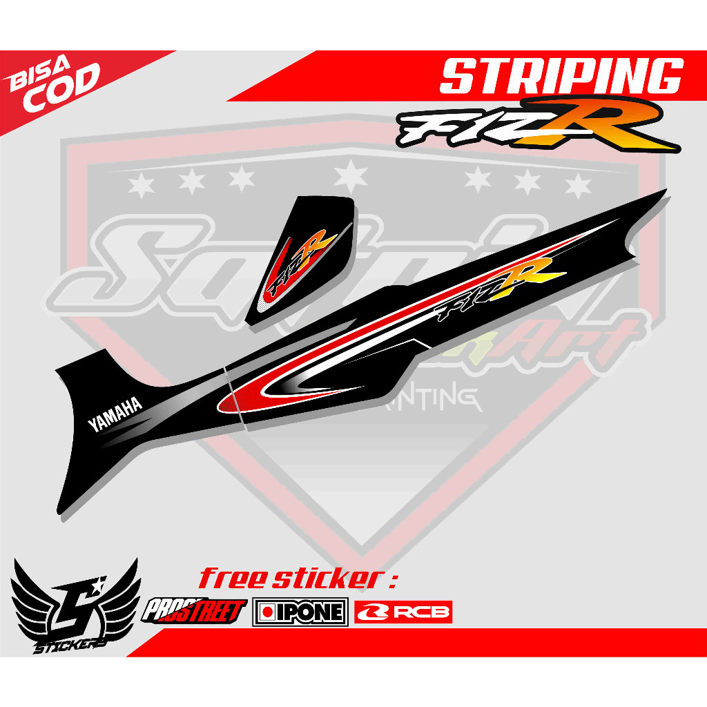 STRIPING VARIASI FIZ R / STICKER LIST MOTOR YAMAHA FIZ R