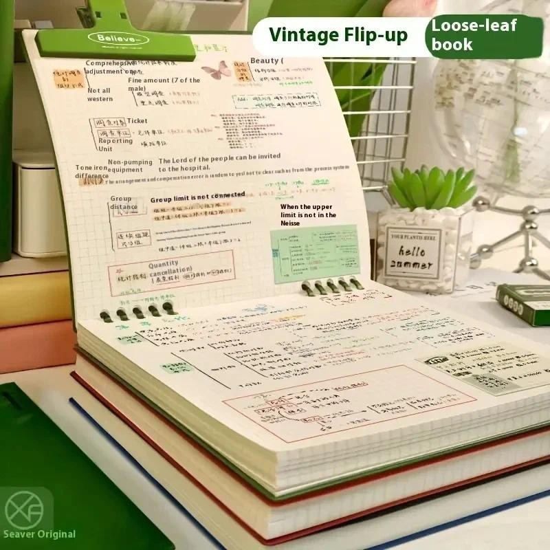 

B5 Notebooks Grid Sketch Book Flip Journal Notebook Diary Stationery Notepad Writing Pads Office School Supplies