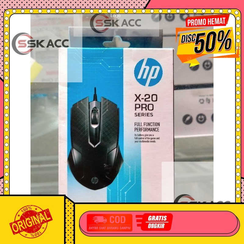 Mouse HP X-20 Pro / Mouse HP Gaming / Mouse HP GROSIR-KOMPUTER