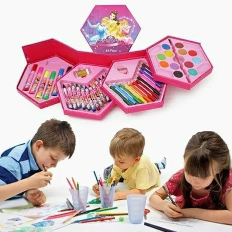 

Crayon Set Menggambar dan Melukis Karakter 4 in 1 Isi 46pcs