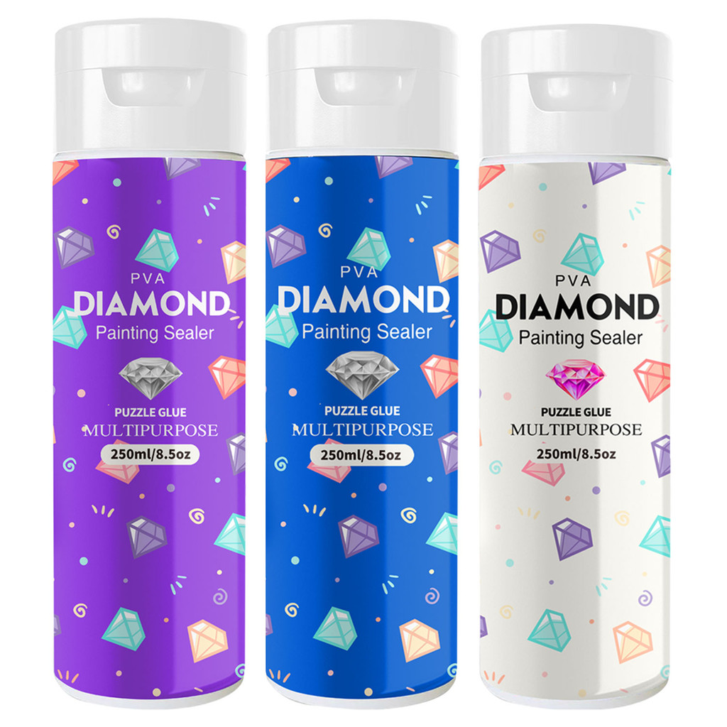 

250ML Diamond Painting Sealer Glue Permanent Hold & Shine Effect Diamond Painting Accessories Glue for Puzzles and DIY Craft