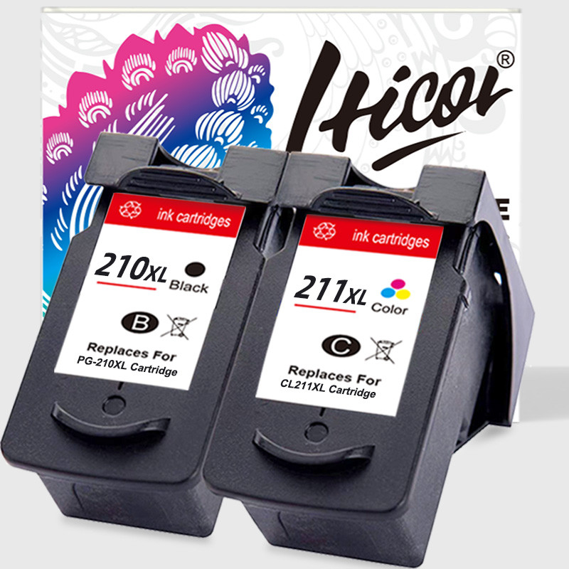 Hicor For Canon PG210 210XL CL211 211XL Ink Cartridge For Canon Pixma iP2700 iP2702 MP240 MX330 MX34