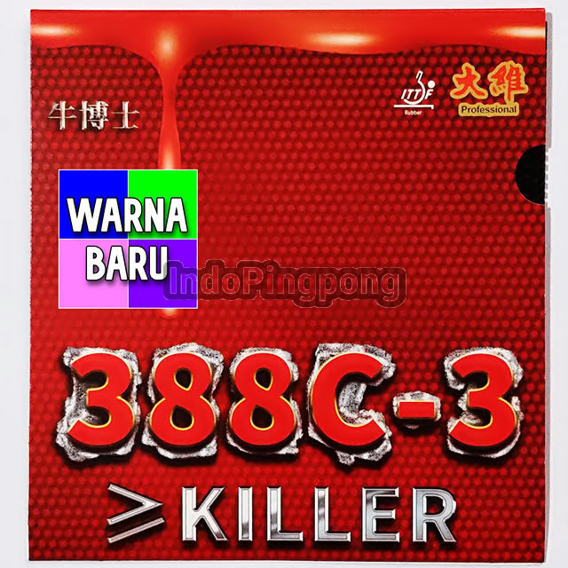 Dawei 388C-3 Killer Color OX 0.5 0.8 1.0 1.2 1.5 1.8 mm Master Medium Pips Bintik Serang Semi 388C3 