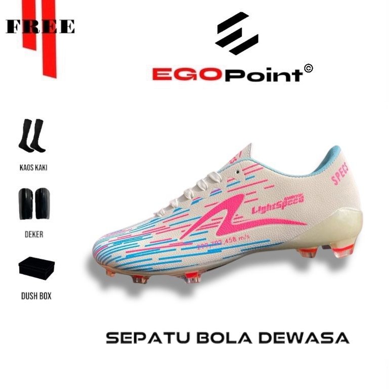EGOPoint - Sepatu Bola Specs LS Rebon Crem Pelangi Boots free kaos kaki deker dan dush box