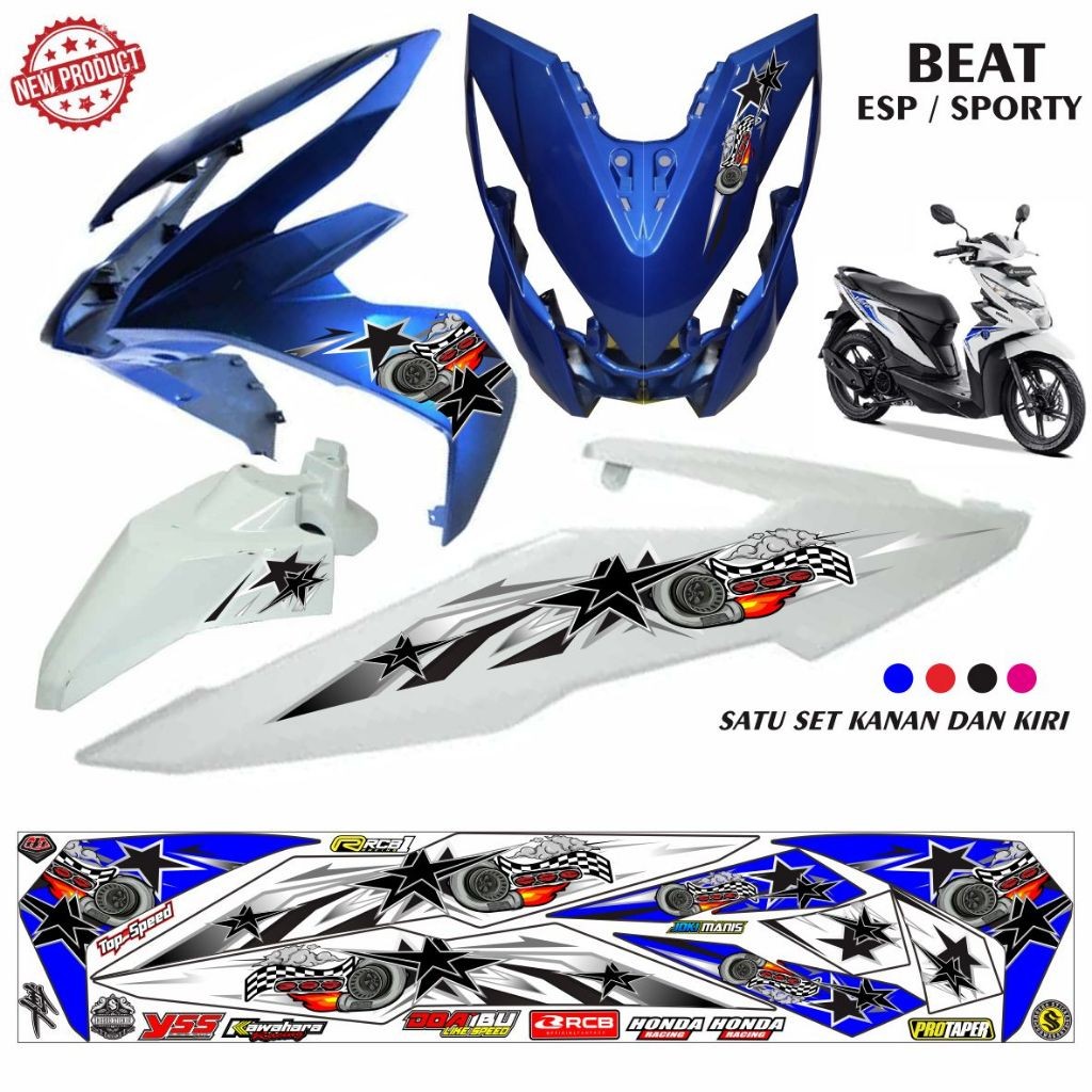 STRIPING MOTOR BEAT ESP / STIKER BEAT SPORTY 2016 / VARIASI STRIPING BEAT ESP 2016 KEREN VARIASI